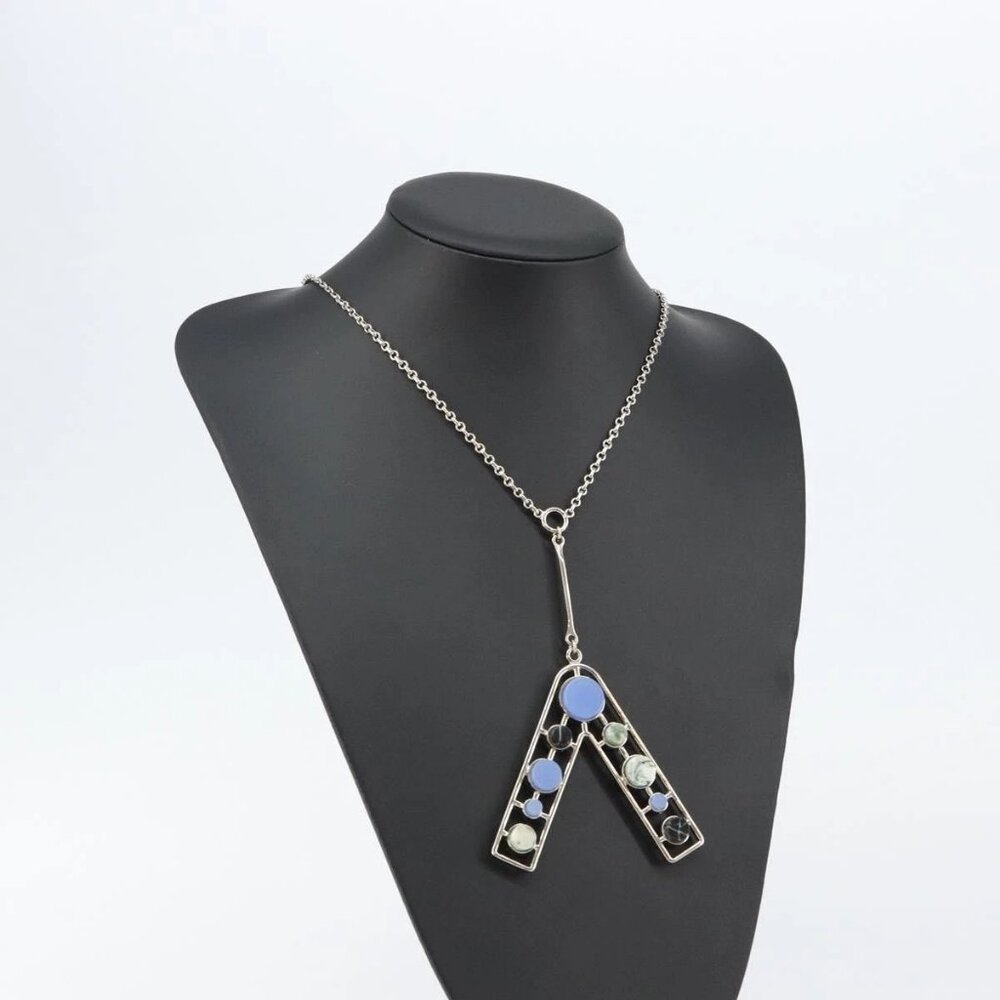 Christian Dior Necklace metal Silver Auth